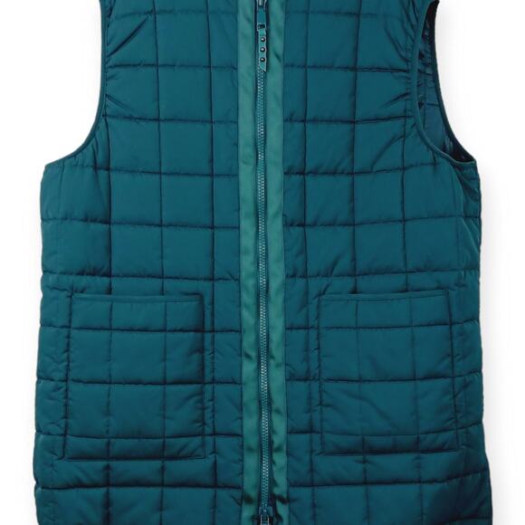 Rebecca Minkoff SZ XL Long Quilted Puffer Vest Deep Sea NWOT $268 Runs Large - Picture 3 of 8
